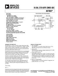 Datasheet EVAL-AD7664CB manufacturer Analog Devices